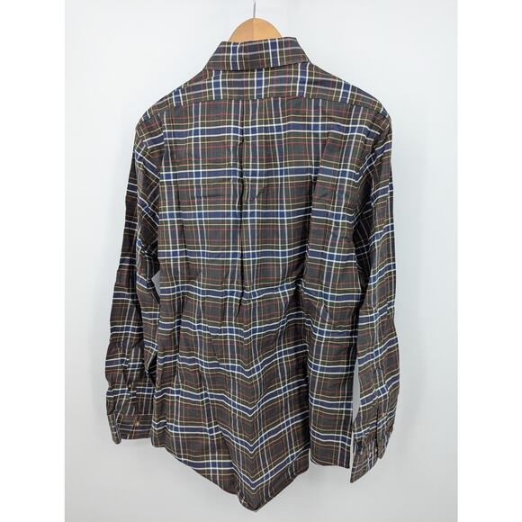 Vintage Brooks Brothers 1818 Regent Non-Iron Plaid Long Sleeve Button Down Sz L - Picture 2 of 5